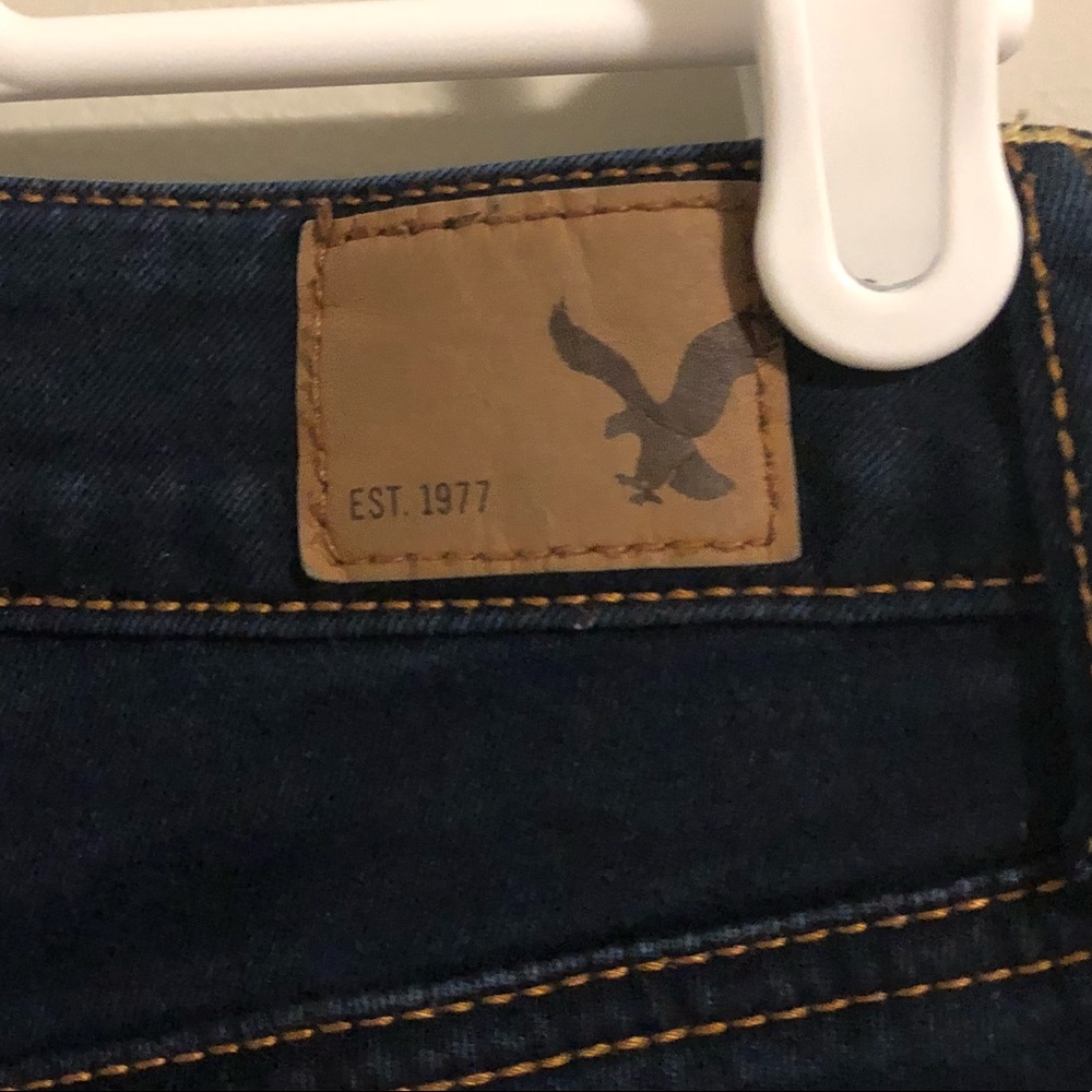 AE super stretch cropped blue jeggings - Picture 4 of 8